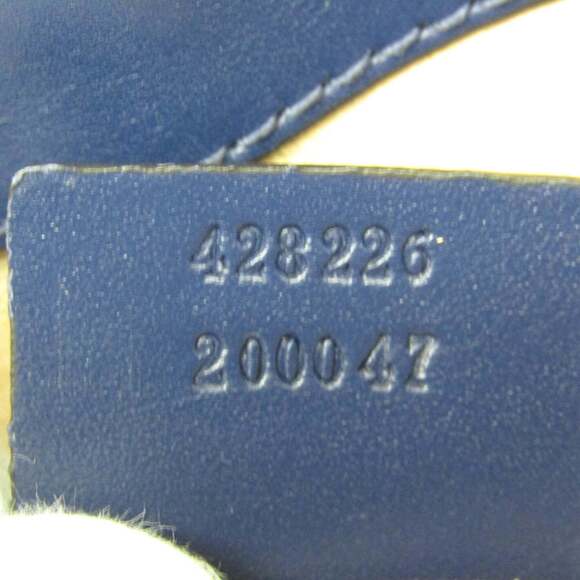 GUCCI Authentic Blue Leather Shoulder Bag